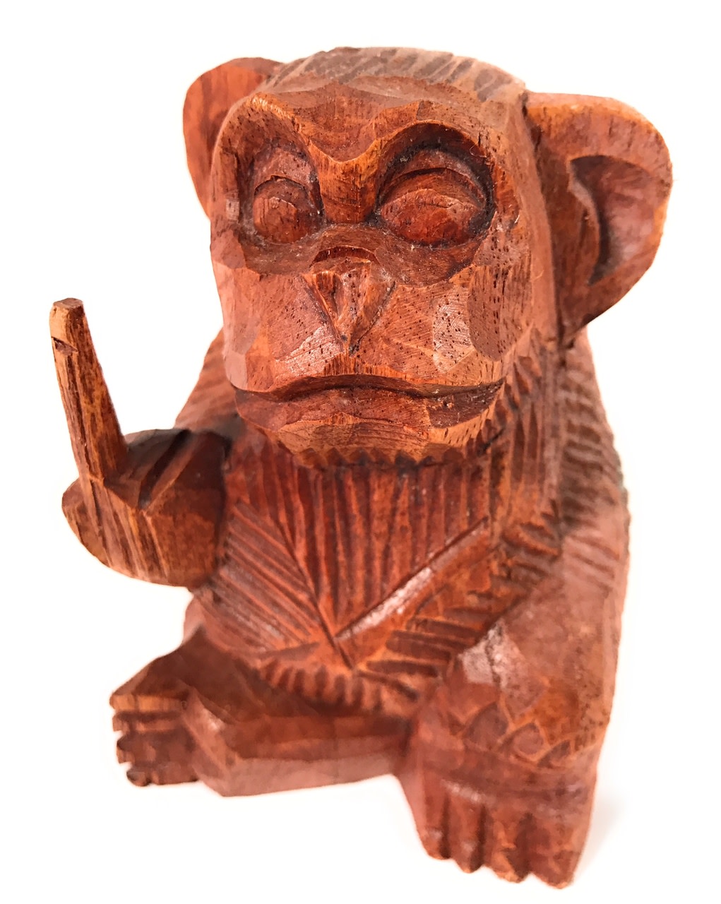 Rude Monkey Carved 4.5" Bad Monkey Business Flipping the Bird | #raw02 Rude Monkey Carved 4.5" Bad Monkey Business Flipping the Bird | #raw02